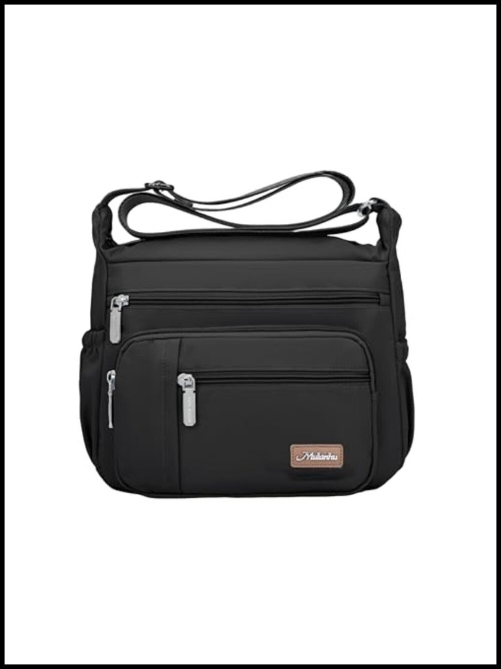 Womens Nylon Waterproof Crossbody Bag Multi Pocket Shoulder Purse Handbag